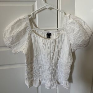 White Smocked Top